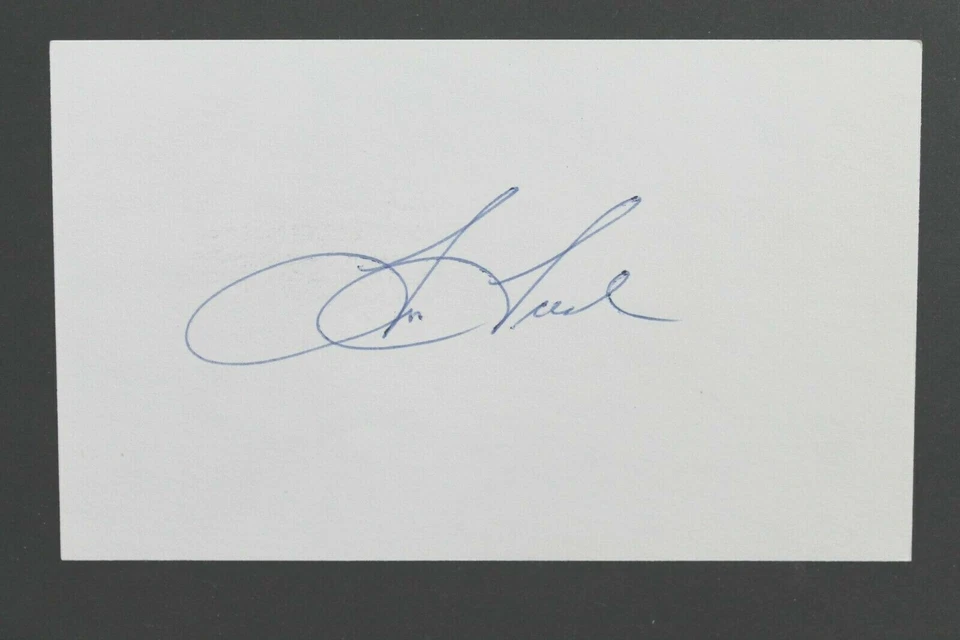 Tom Tresh (d.2008) 1961-69 NY Yankees Autographed Signed 3x5 Index Card  - Image 1 of 1