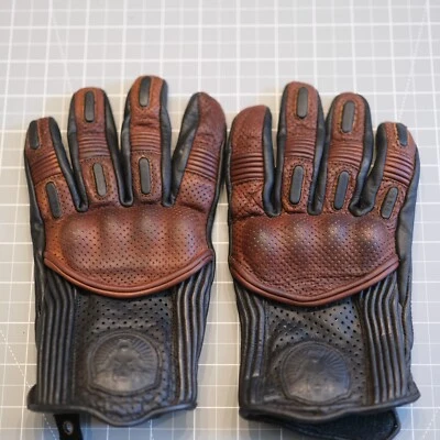 Goldtop Silk Lined Predator Gloves - Motorcycle Return of the Cafe Racer - Small — 第 1/4 张图片