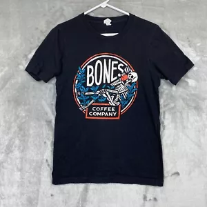 T-shirt Bones Coffee Company scheletro nera taglia S unisex - Foto 1 di 4