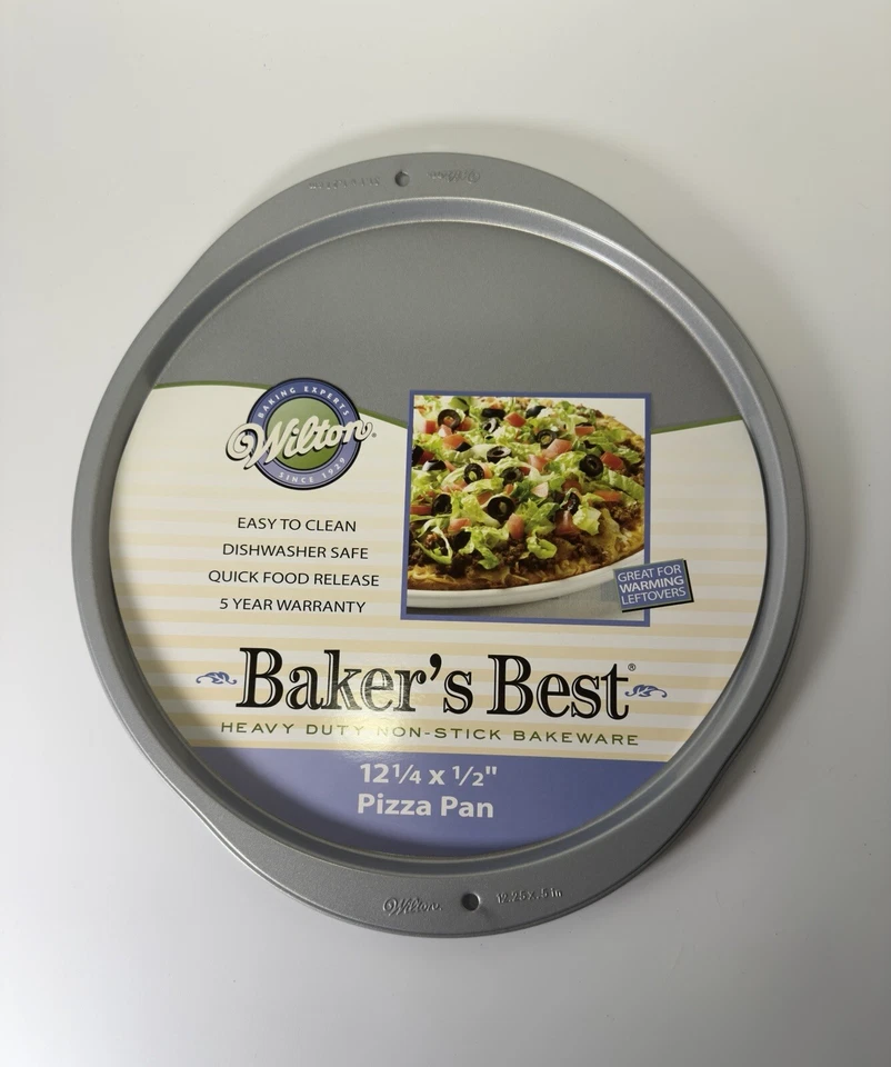 Wilton Bakers Best Heavy Duty Pizza Pan 12 1/4", Antiadherente ~ NUEVO Foto 1 de 2