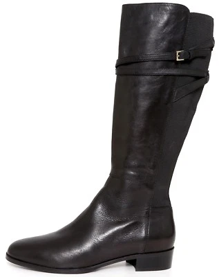 AERIN Meudon Tall Black Leather Boots Z11021* Size 8 M - Изображение 1 из 4