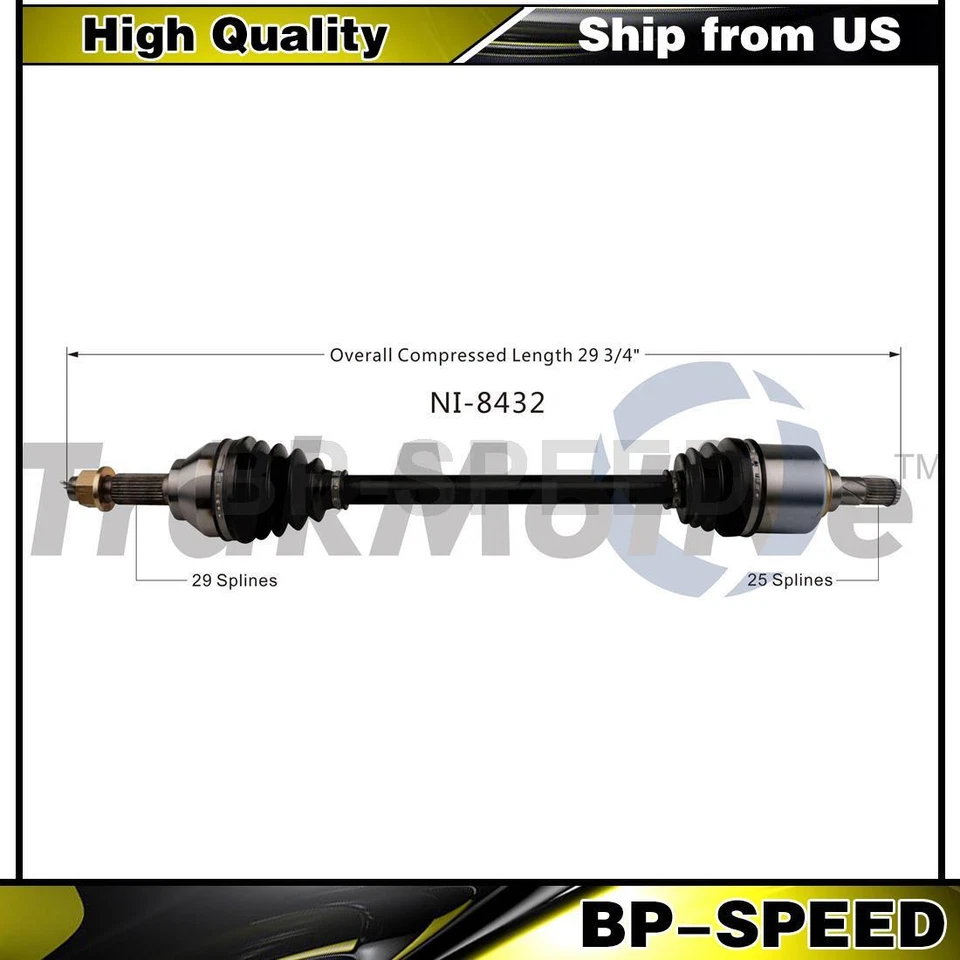 Junta do eixo dianteiro CV esquerda compatível com 2011 Nissan Leaf 2012 Nissan Leaf - Imagem 1 de 1