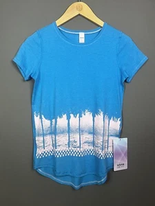 NWT Ivivva by Lululemon Girls Rise Shine Repeat SS Tee KHAY/PGOP Size 12 - Picture 1 of 4