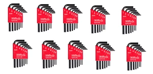 10 Pack Hex Set Inches 7 Different Sizes Chrome L-Shaped Eklind - Picture 1 of 1
