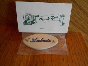 Longaberger Ambrosia Tie-On Pin-On pottery oval nip *shipping included!* - Picture 1 of 3