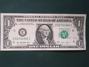 Crisp Birthday note 1985 serial Number $1 Dollar 2013 Bill Note- Anniversary - Picture 1 of 2