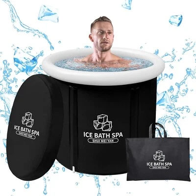 Large Ice Bath Tub for Athletes Outdoor Portable Free-standing Bathtub for Adult - Image 1 of 4