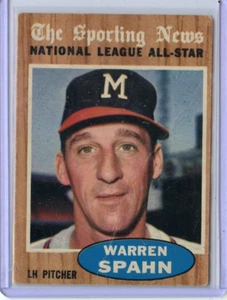 1962 Topps Warren Spahn Milwaukee Braves #399 AS ⭐️💥🎯 F/G - Picture 1 of 2