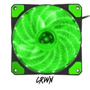 Computer/PC Case Green Cooling Fan LED 120mm Cooler Quiet Fan - Picture 1 of 2