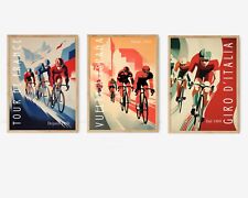 Cycling Poster Set Cycling Gifts Tour De France Bike Poster Vintage Cycling