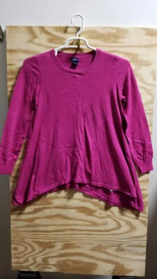 Top informal pulóver holgado para mujer Izod púrpura talla pequeña rosa Foto 1 de 4