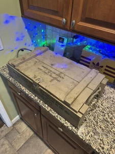 Wooden Military Ammo And Mine Crate Empty - M1/M29 - Rope Handles Locking 📸👀 - Picture 1 of 14