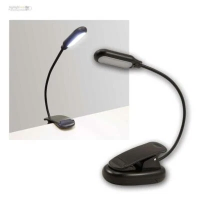 LED Klemm-Leuchte dimmbar USB Akku Leselampe Büro Tisch-lampe Buch-Klemm-Leuchte - Bild 1 von 4