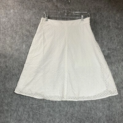Liz Claiborne Skirt Womens Medium White Cottage Capsule Coastal Boho Everyday - Image 1 of 4