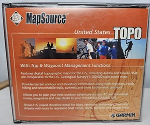 Garmin MapSource Topo 1999/2002 Version 3.00 & Metro Guide Map Source CD - Picture 1 of 7