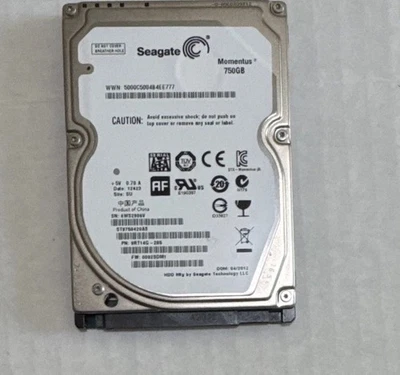 Seagate Momentus 750GB,Internal,7200RPM,2.5" (ST9750420AS) HDD - Image 1 of 4