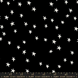 Black - White Stars 108" fabric by Moda, RS4111 50, Starry, Ruby Star - Picture 1 of 1