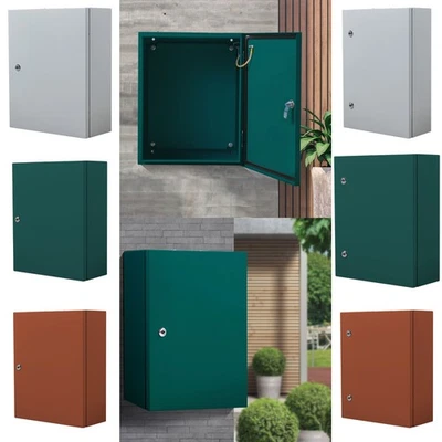 ARTIFICIAL-SHOP Electric Enclosure Wall Mounted Box IP66 Steel Metal Case Lockable Weatherproof