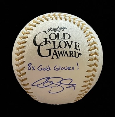Alex Gordon Signed Rawlings Gold Glove Baseball JSA COA Inscribed 8x Gold Glover - Image 1 of 2
