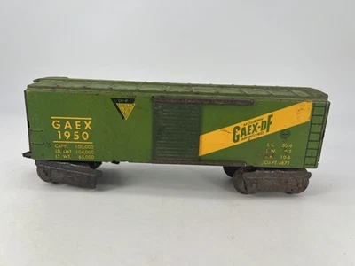American Flyer escala S GAEX 1950 caixa frigorífica carro verde amarelo mau estado - Imagem 1 de 4
