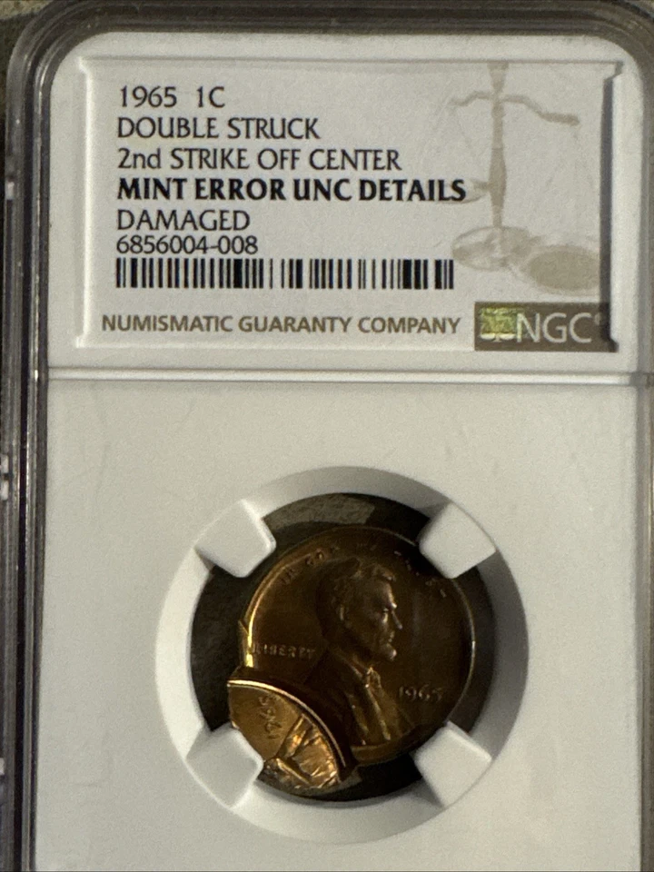1965 LINCOLN MEMORIAL CENT/PENNY GORGEOUS DOUBLE STRUCK NGC UNCIRCULATED 2 DATES - Image 1 of 4
