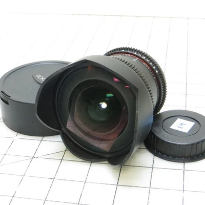 Lente de cine de enfoque manual ultra gran angular sin clic Rokinon 14 mm T3.1 para Canon EF Foto 1 de 4