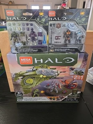 Halo Mega Construx UNSC 黄蜂冲击和斯巴达野蛮包 Glb76 Dxr57 全新带盒 — 第 1/4 张图片