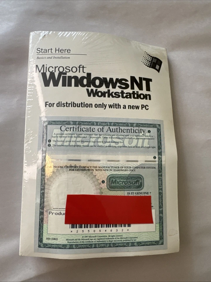 NOS Microsoft Windows NT Workstation 4.0 with License - NEW In Sealed Package - Image 1 of 4