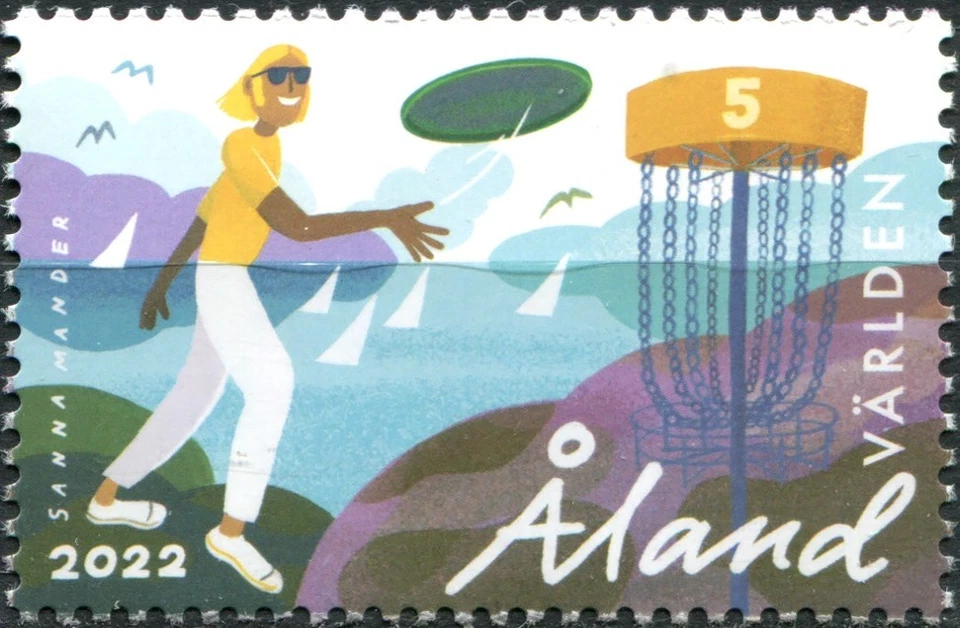 Aland Island 2022. Sports. Disc golf (MNH OG **) Stamp - Image 1 of 1