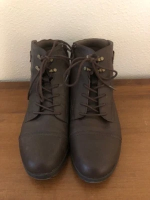 Earth Origins Talla 9.5M Marrón Oscuro Botas con Cordones Botines Foto 1 de 4