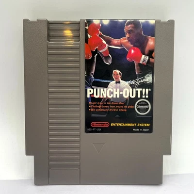 Mike Tyson's Punch-Out!! Nintendo NES Fighting Video Game Cartridge + Sleeve - Image 1 of 4