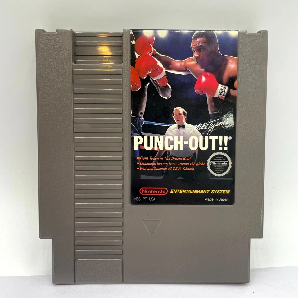 Mike Tyson's Punch-Out!! Nintendo NES Fighting Video Game Cartridge + Sleeve - Image 1 of 4