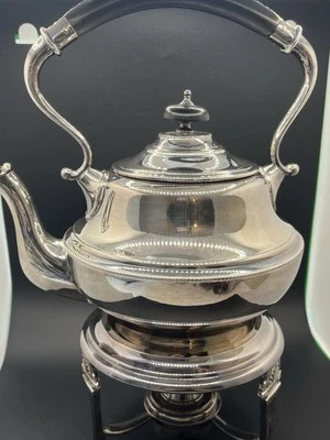 Juego de tetera eduardiana Frank Cobb con quemador y soporte - Sheffield c.1905 EPNS Foto 1 de 4
