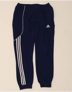 ADIDAS Boys Tracksuit Trousers Joggers 15-16 Years Navy Blue Polyester DJ79 - Picture 1 of 3