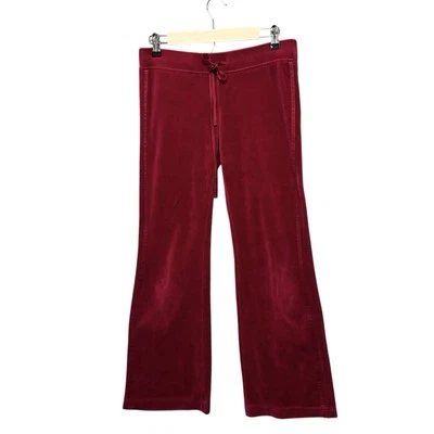 Pantalones deportivos Express TrackSuit rojos vintage estilo Y2K terciopelo terciopelo para mujer talla S Foto 1 de 4