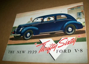 1939 Ford 60 Coupe Fordor Tudor sedan foldout dealer brochure- original - Picture 1 of 3