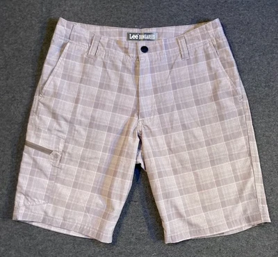 Y2K 男式背带裤宽松工装短裤滑板垃圾格子灰色 30RN 130273 码 — 第 1/4 张图片