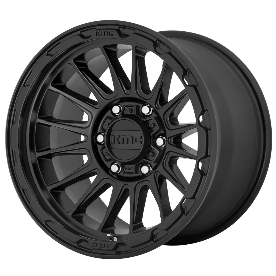 Rodas 17 polegadas 17x8 KMC KM542 IMPACT CETIM PRETO 5x4.5 5x114.3 +35 - Imagem 1 de 1