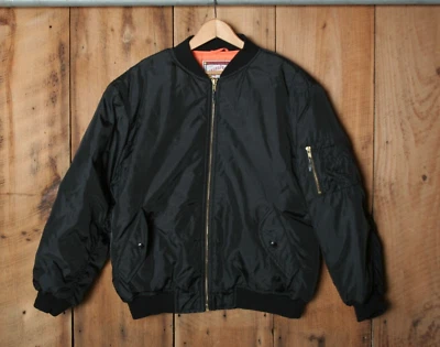 Chaqueta bomber vintage de nailon negra SIERRA PACIFIC para mujer talla 14/16 Foto 1 de 4
