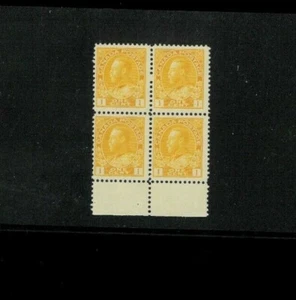 Canadá 105d F-VF MNH Bloque de 4. Tipo II, amarillo anaranjado. Cat 200.00 (50.00 ea) - Imagen 1 de 2