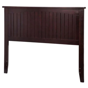 Leo & Lacey Modern Solid Hardwood/Veneers Full Panel Headboard in Espresso - Picture 1 of 4