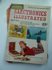 Lot of (5) Electronics Illustrated Magazines from the 1950s Vintage Ads!