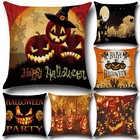 Halloween Pumpkin Cushion Cover Waist Throw Pillow Case Bedroom Home Sofa Decor