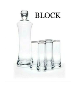 Block by Mikasa Barware Dekanter mit Gläsern, Wodka 7-teiliges Set - Bild 1 von 1
