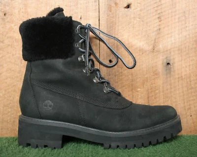 TIMBERLAND 'Courmayeur Valley' Negro Nubuck 6” Botas con Puños de Oveja Talla 9 Foto 1 de 4