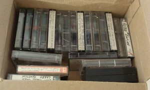 22 Used VTG Audio Cassette Tapes & Cases Music Recorded Tape Movie Props - Picture 1 of 12