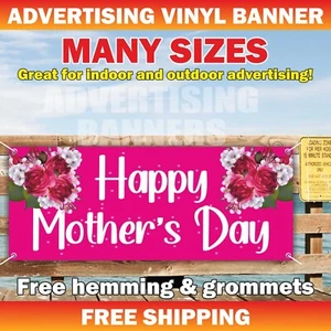 Happy Mother’s Day Advertising Banner Vinyl Mesh Sign Gift Decoration Holiday - Picture 1 of 5
