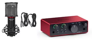 Focusrite Scarlett Solo 4. Gen Studio Aufnahme USB Audio Interface + Mikrofon - Bild 1 von 12