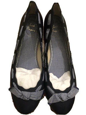 NUEVO Jack Rogers Lucie Arco de Guinga Pisos Cuero Azul Medianoche Talla 11M Foto 1 de 4