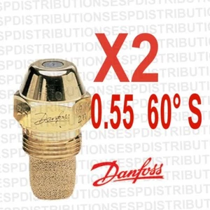 2 gicleurs DANFOSS S débit 0.55  60 °S 030F6910 fioul oil burner nozzle - Imagen 1 de 1